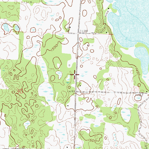 Topographic Map of Little Floyd Lake Dam, MN