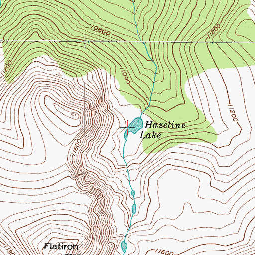 Topographic Map of Hazeline Lake, CO