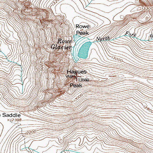 Topographic Map of Hagues Peak, CO
