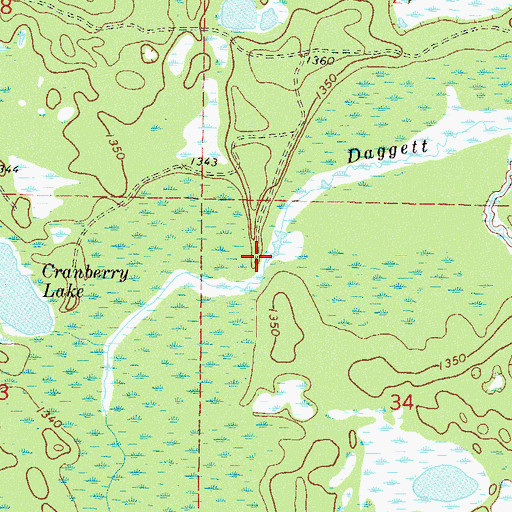 Topographic Map of Daggett Brook Dam, MN