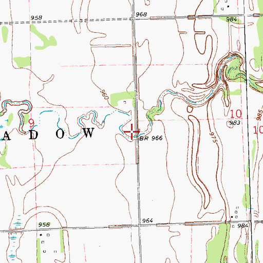 Topographic Map of Green Meadow Group Pond Dam, MN