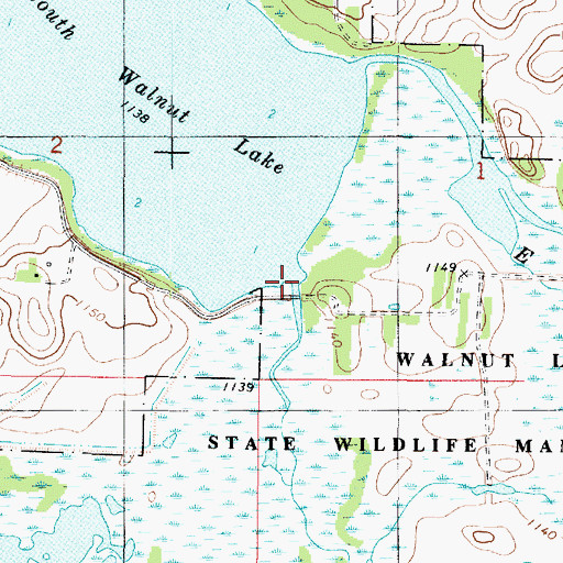 Topographic Map of South Walnut Lake Dam, MN