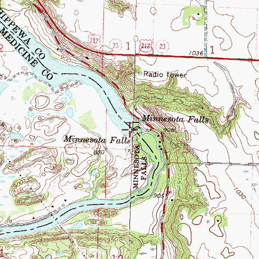 Topographic Map of Minnesota River Dam, MN