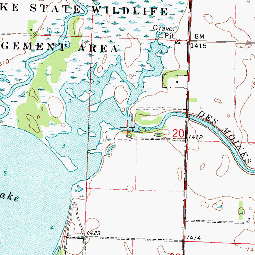 Topographic Map of Talcot Lake, MN