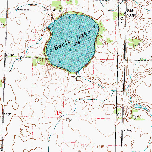 Topographic Map of Eagle Lake, MN
