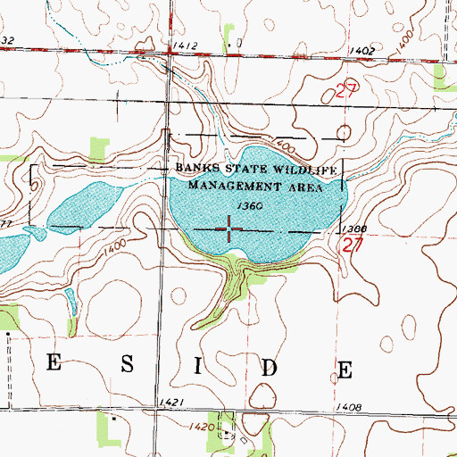 Topographic Map of Fish Lake Dam, MN