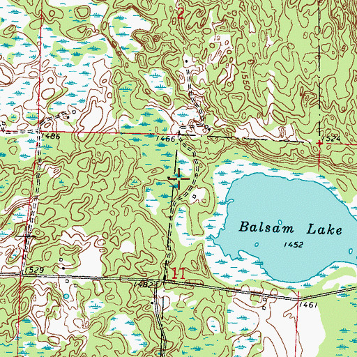 Topographic Map of Long Lake Dam, MN