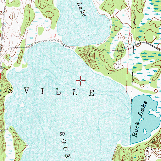 Topographic Map of Albert Lake, MN