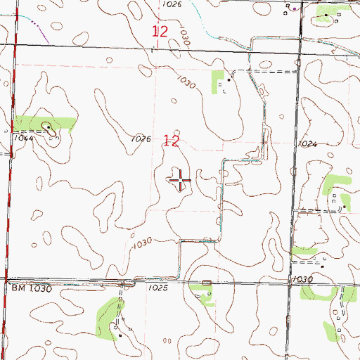 Topographic Map of Chippewa River Reservoir, MN