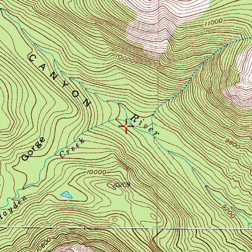 Topographic Map of Hayden Creek, CO