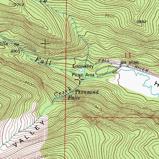 Topographic Map of Sundance Creek, CO