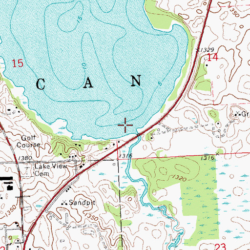 Topographic Map of Prairie Lake Dam, MN