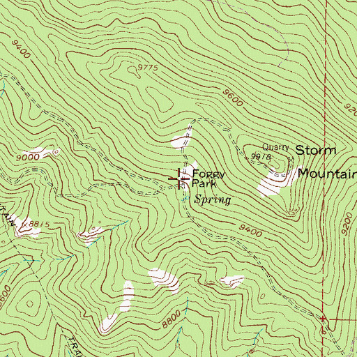 Topographic Map of Foggy Park, CO