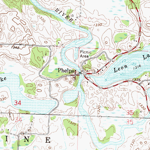 Topographic Map of Otter Tail River Dam, MN