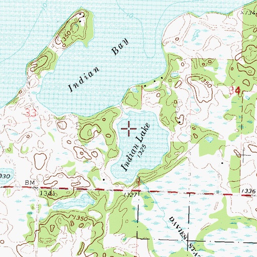 Topographic Map of Dead Lake, MN