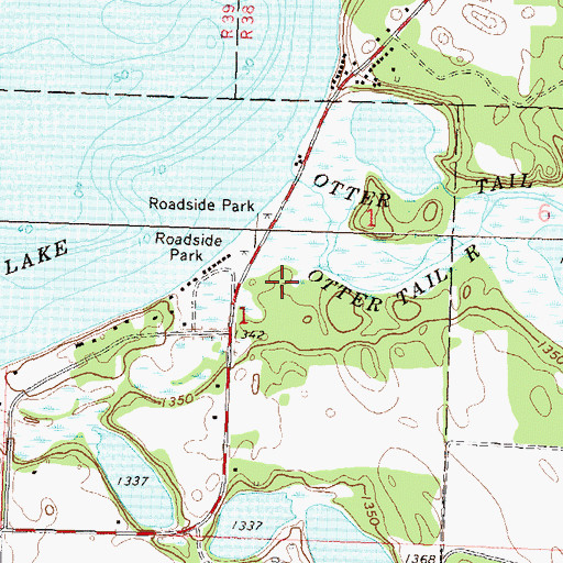 Topographic Map of Little Pine Lake, MN
