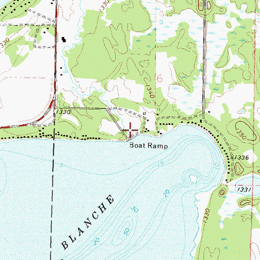 Topographic Map of Blanche Lake Dam, MN