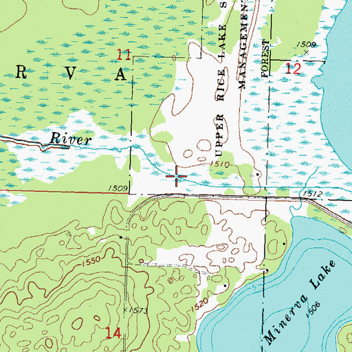 Topographic Map of Rice Lake Upper Dam, MN