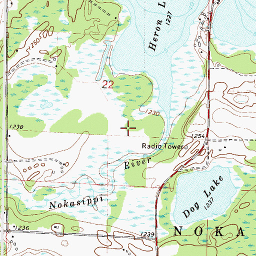Topographic Map of Pointon Lake Dam, MN