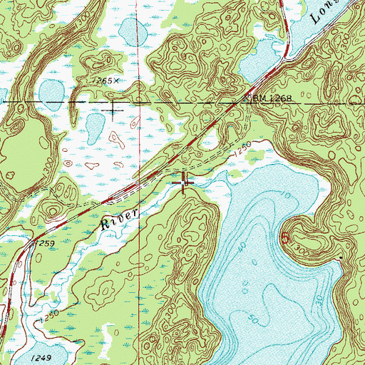 Topographic Map of Clearwater Lake Dam, MN