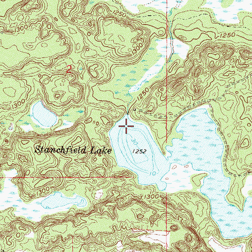 Topographic Map of Stanchfield Lake Dam, MN
