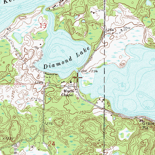 Topographic Map of Ripple Lake Dam, MN