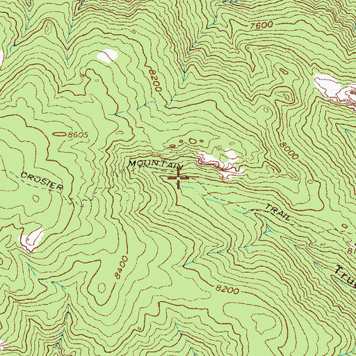 Topographic Map of Crosier Mountain Trail, CO