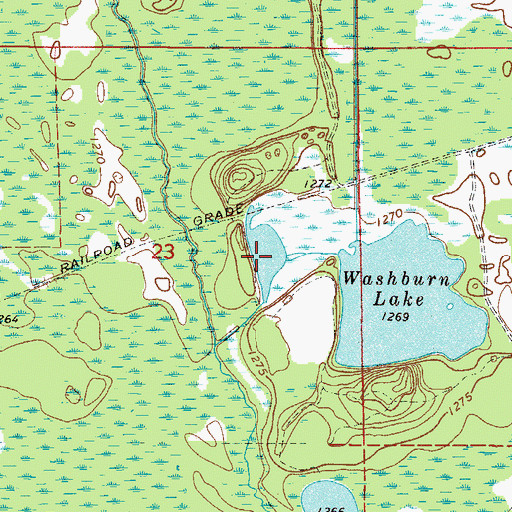 Topographic Map of Washburn Lake, MN
