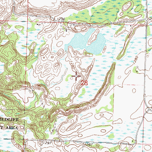 Topographic Map of Mud Creek Number 5 Group Dam, MN