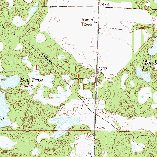 Topographic Map of C D Johnson Pond Dam, MN