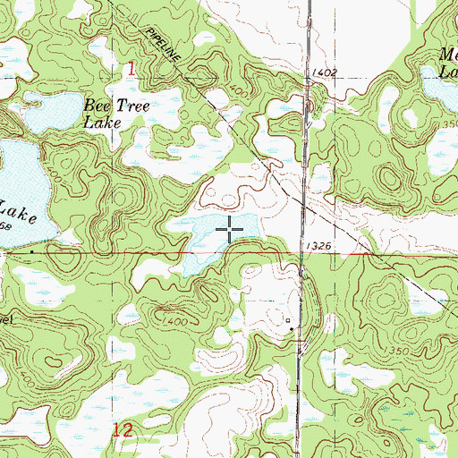 Topographic Map of C D Johnson Pond, MN
