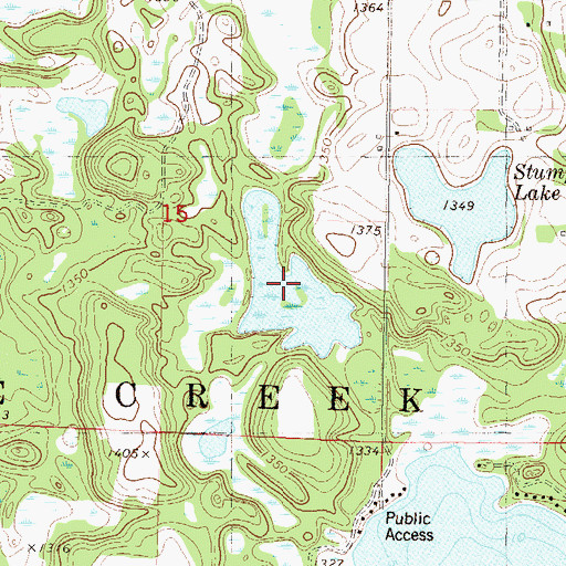 Topographic Map of D Stoerzinger Pond, MN