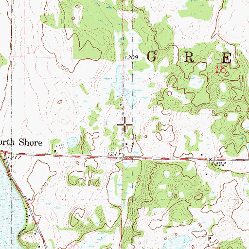 Topographic Map of August Glockzin Pond Dam, MN
