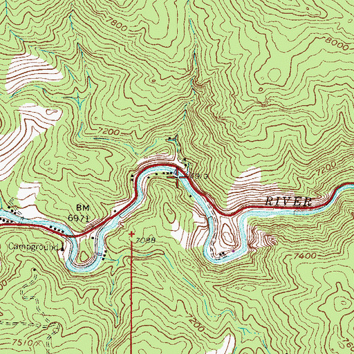 Topographic Map of Long Gulch, CO