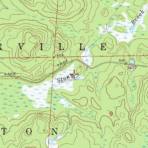 Topographic Map of Louis Peloquin Wildlife Impoundment Dam, MN