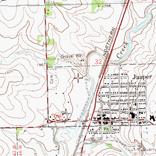 Topographic Map of Minnesota Noname Number 1 Dam, MN