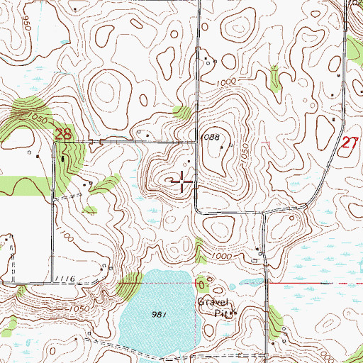 Topographic Map of Dvorak Wildlife Pond Dam, MN