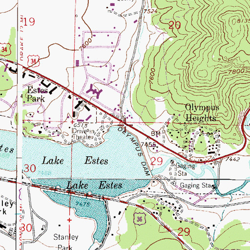 Topographic Map of Dry Gulch, CO