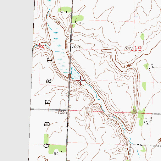 Topographic Map of Marquardt Dam, MN