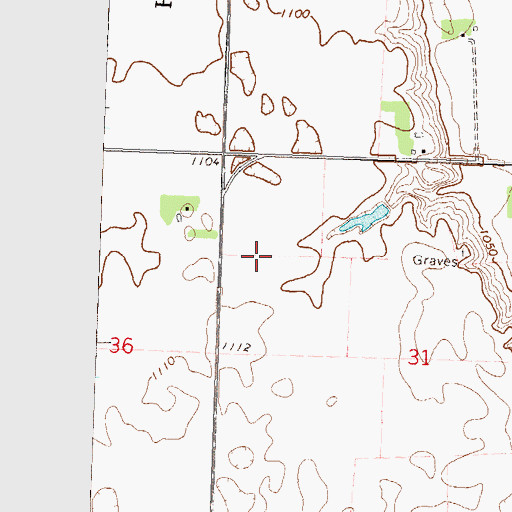 Topographic Map of Berthold Koosmann Dam, MN