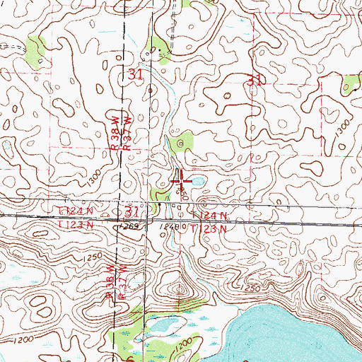 Topographic Map of Lake Linka Structure Number 1 Dam, MN