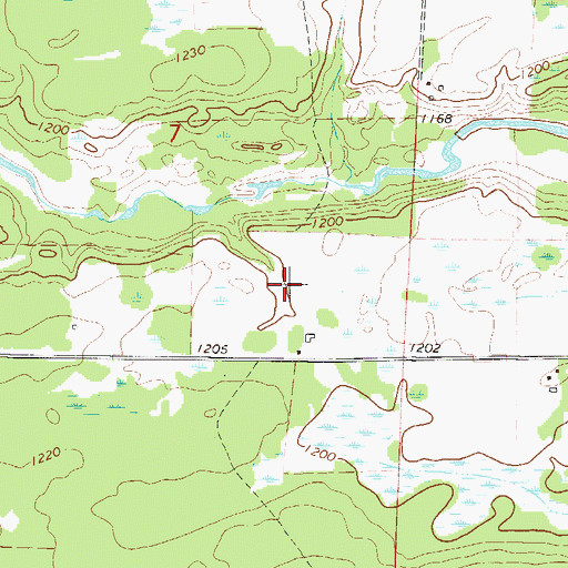 Topographic Map of Bergstedt Dam, MN
