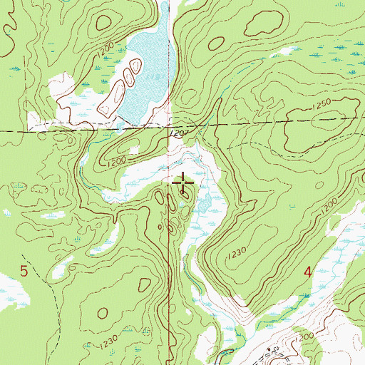 Topographic Map of Louis Richards Reservoir, MN