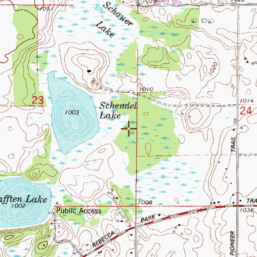 Topographic Map of Mill Pond Dam, MN
