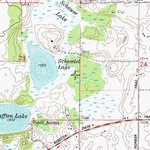 Topographic Map of Crow River Reservoir, MN