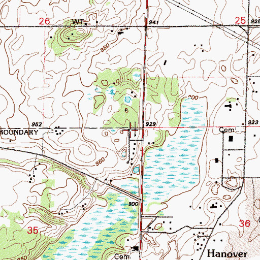 Topographic Map of Crow River Reservoir (historical), MN