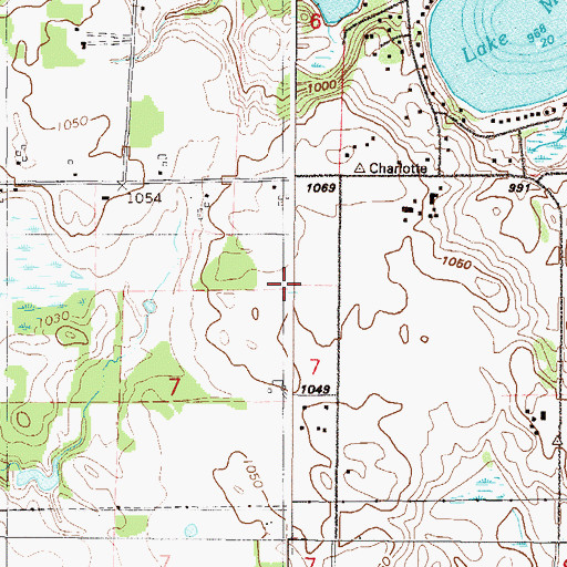 Topographic Map of Russell Booth Dam, MN