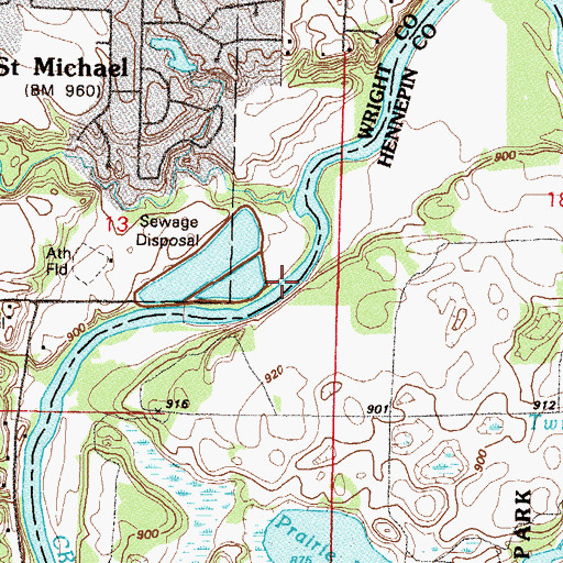 Topographic Map of Welter Brothers Dam, MN