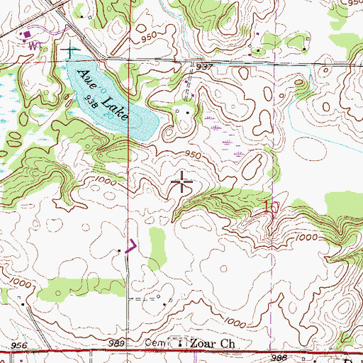 Topographic Map of Batzli Wildlife Pond, MN