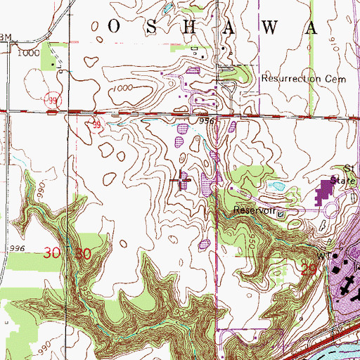 Topographic Map of State Hospital Pond Dam, MN